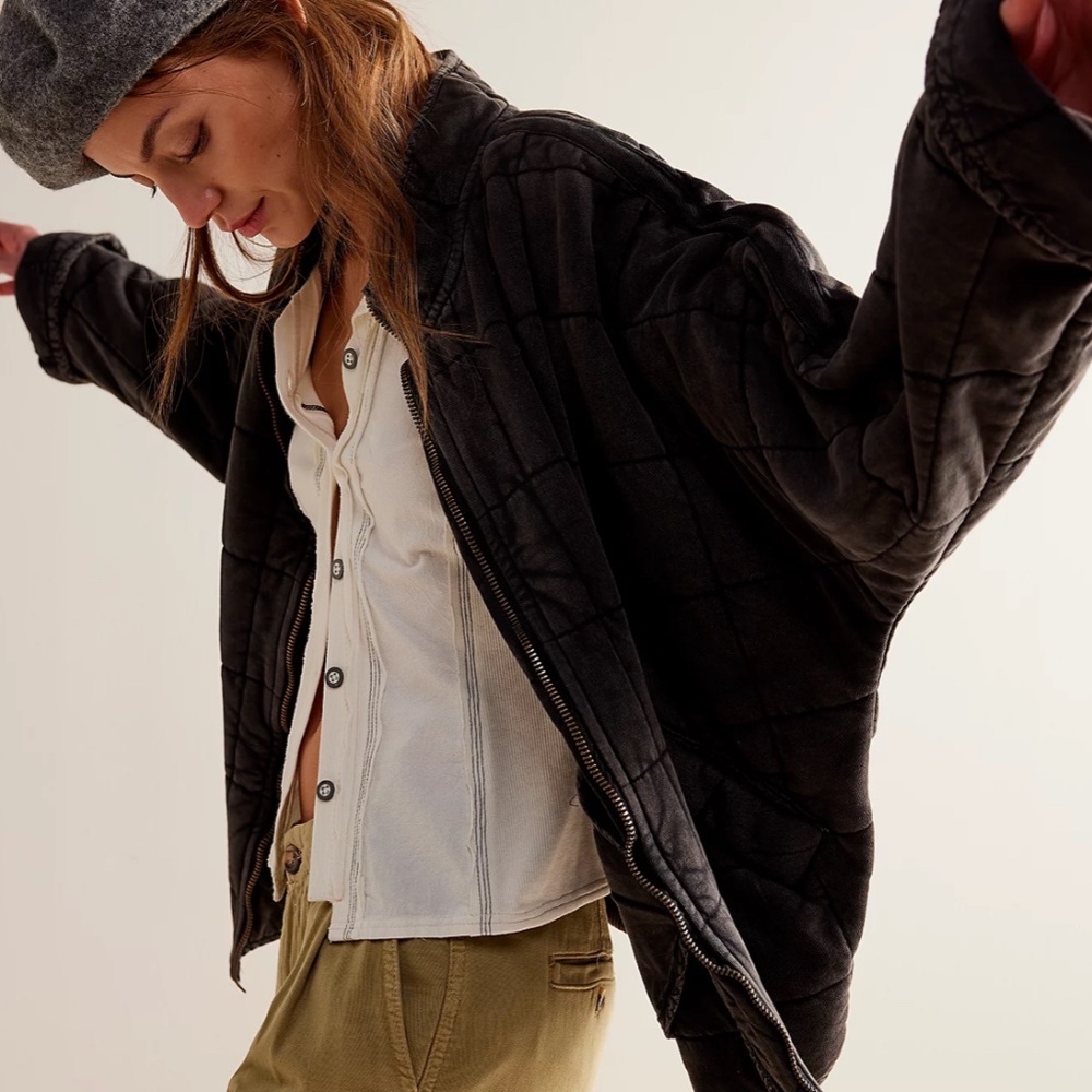 Free People Dolman Quilted knit Jacket - Picture 7 of 8